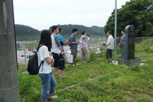 歌津 伊里前小学校にて